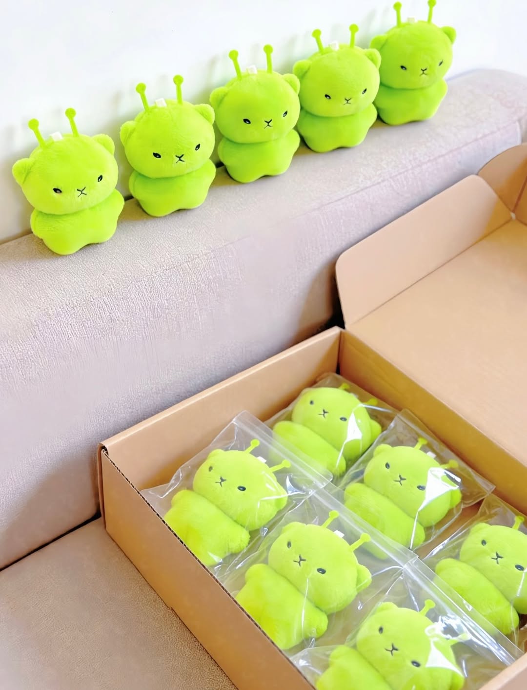 Tiny Alien Cat Plush Charm