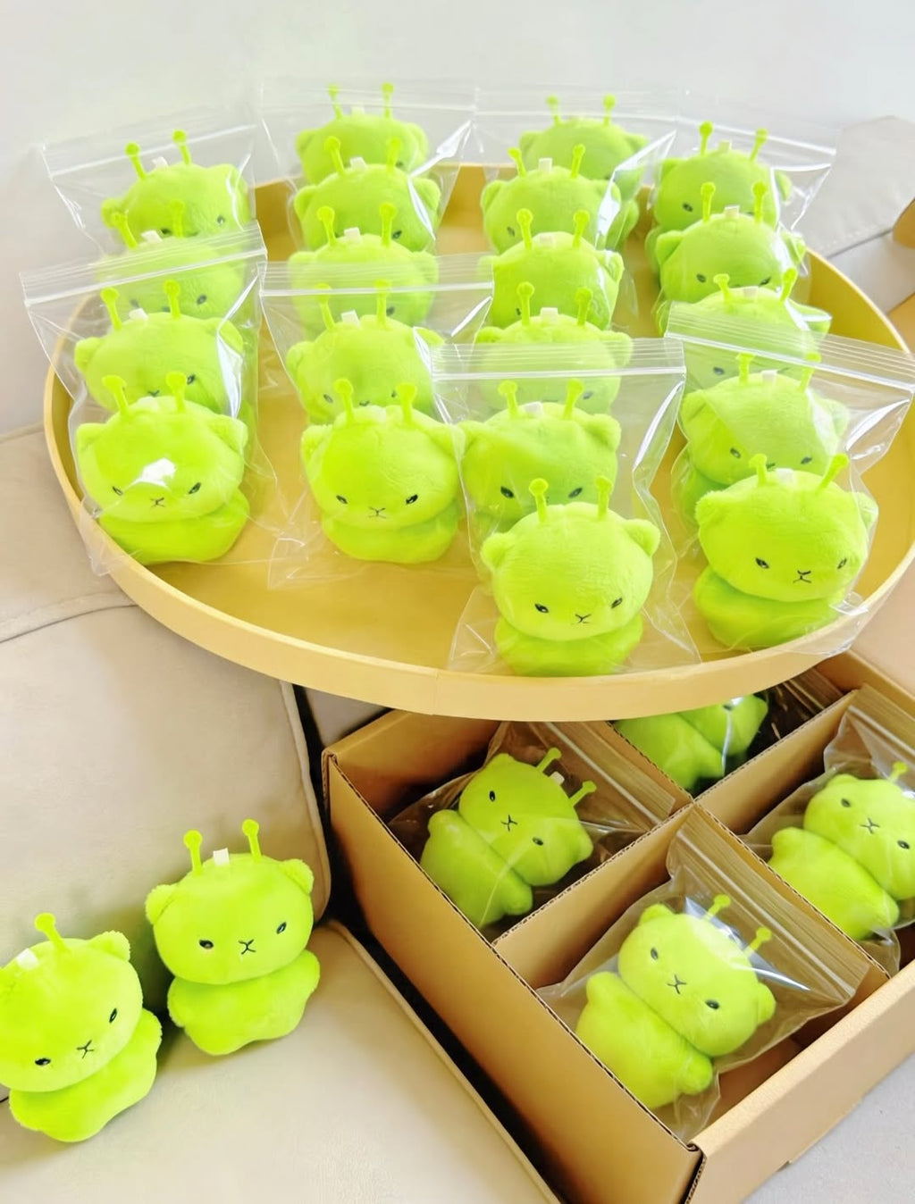 Tiny Alien Cat Plush Charm